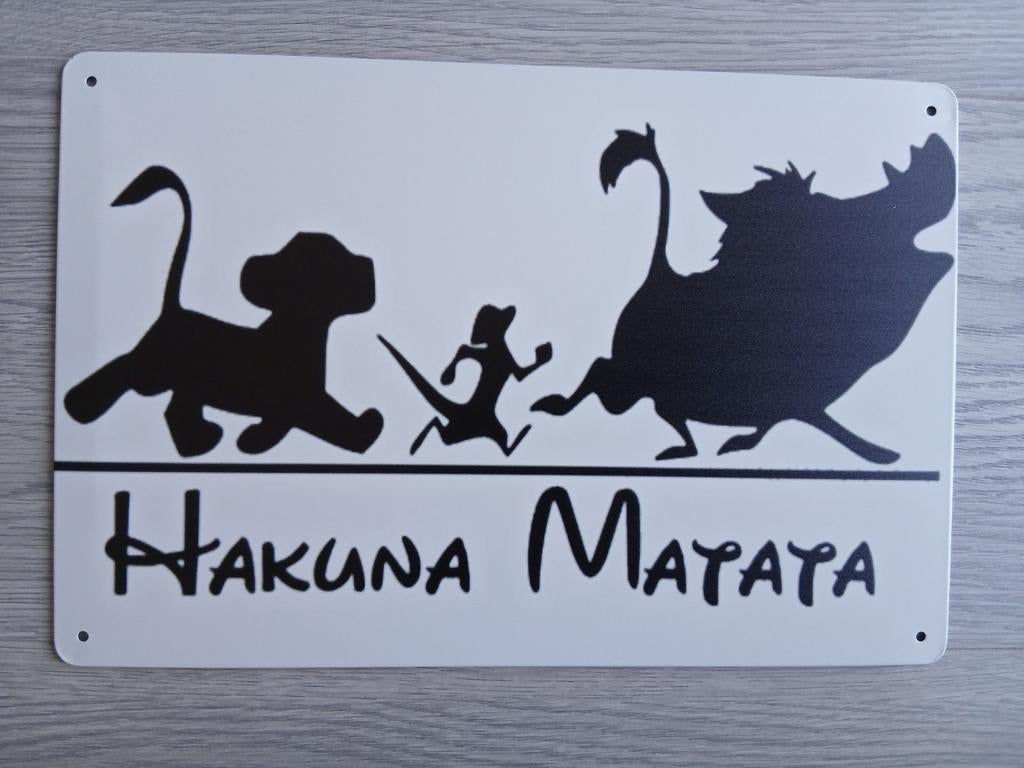 Hakuna Matata Disney The Lion King Metalen Reclamebord, Ophalen of Verzenden, Nieuw, Reclamebord