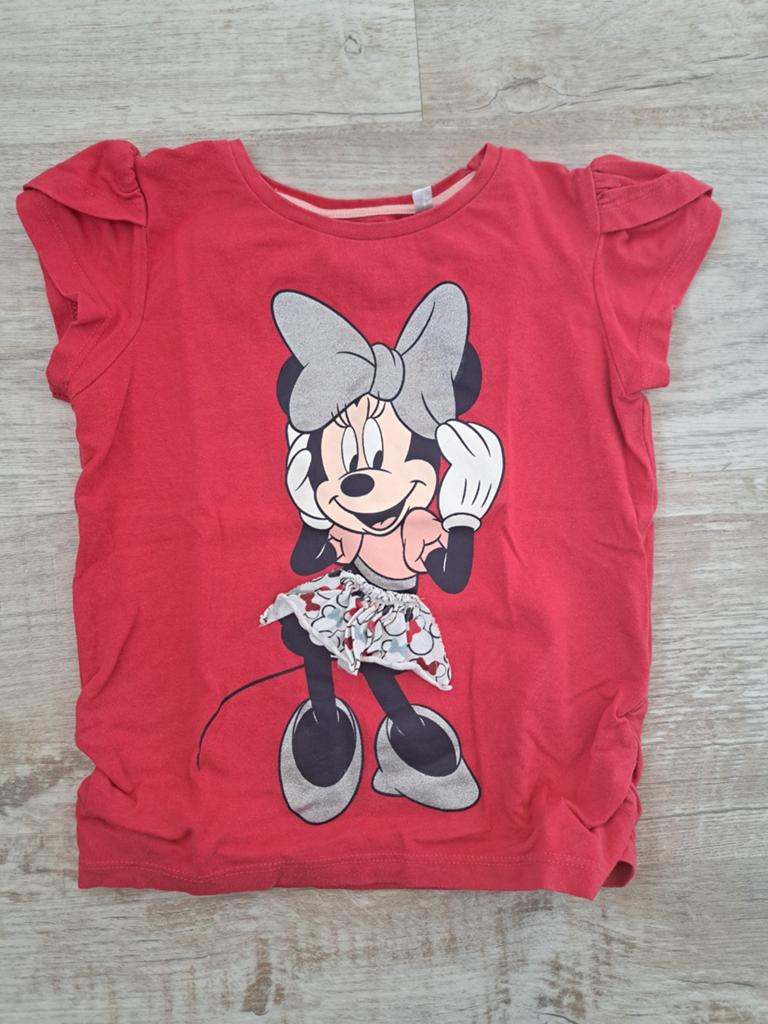Rood Minnie Mouse t-shirt maat 110 C&A, Kinderen en Baby's, Kinderkleding | Maat 110, C&A, Meisje, Ophalen of Verzenden, Zo goed als nieuw