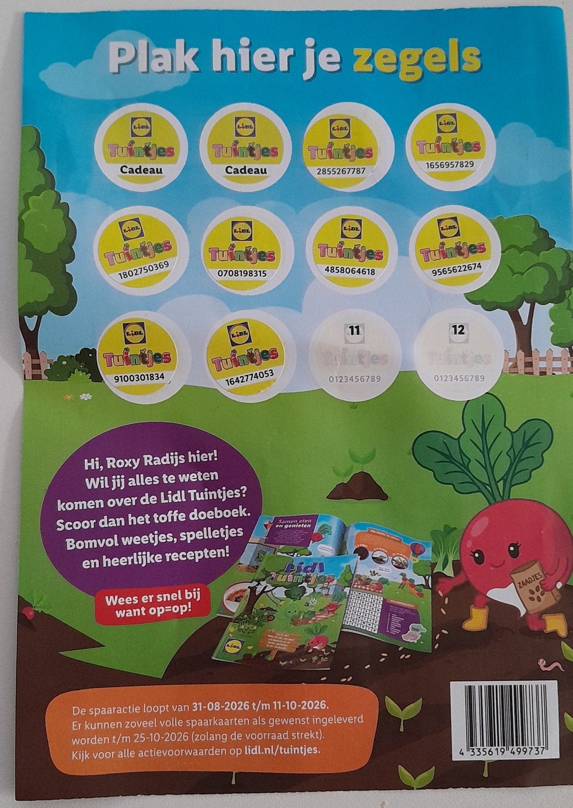 Lidl Tuintjes spaarkaart + Pixar Diskeyz +Jumbo bestekzegels, Ophalen of Verzenden, Nieuw