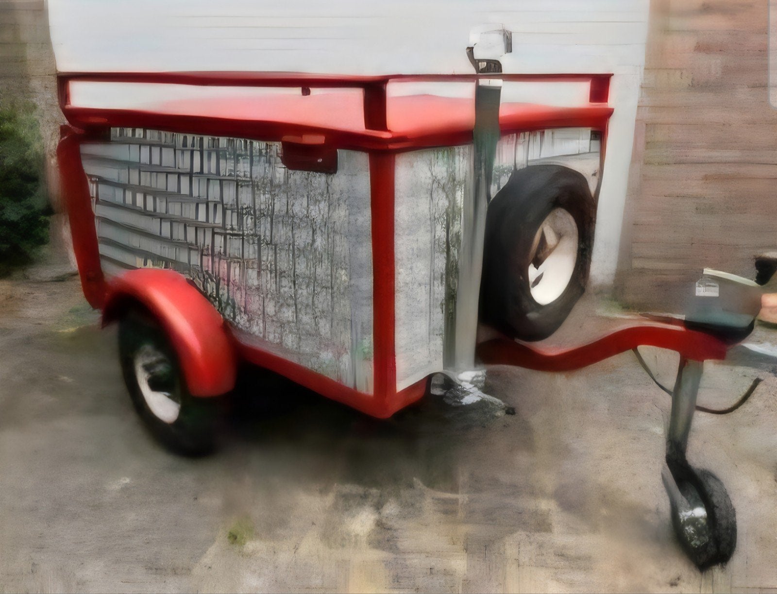 Compacte aanhangwagen met reservewiel, Ophalen, Gebruikt