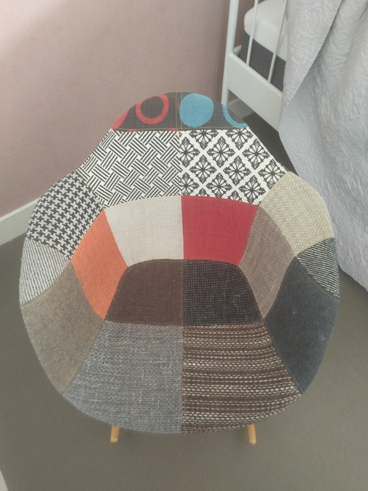 erg leuke schommelstoel te koop, Huis en Inrichting, Stoelen, Ophalen, Blauw, Zo goed als nieuw, Eén