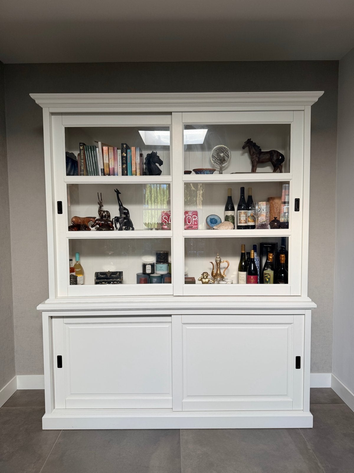 Buffetkast Richmond Interiors Venezia Whitewood schuifdeuren, Huis en Inrichting, Kasten | Buffetkasten, Ophalen, 200 cm of meer