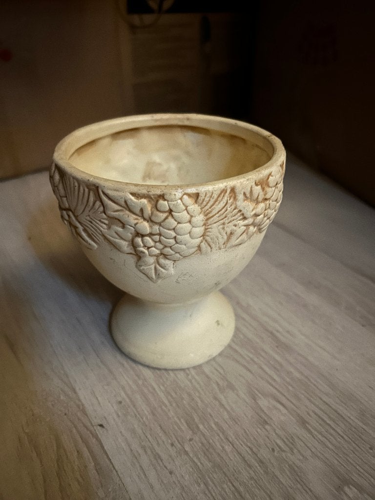 bloempot met dennenappels opdruk, Gebruikt, Rond, Binnen, Ophalen of Verzenden