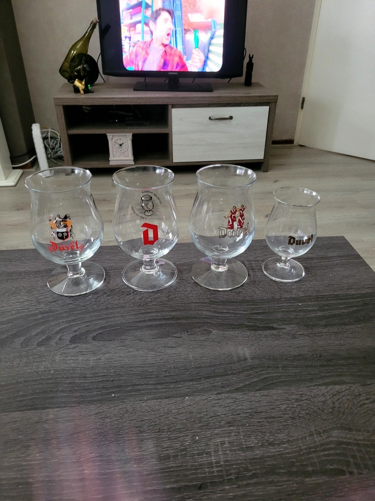 Duvel glazen - collectors item, Ophalen, Zo goed als nieuw