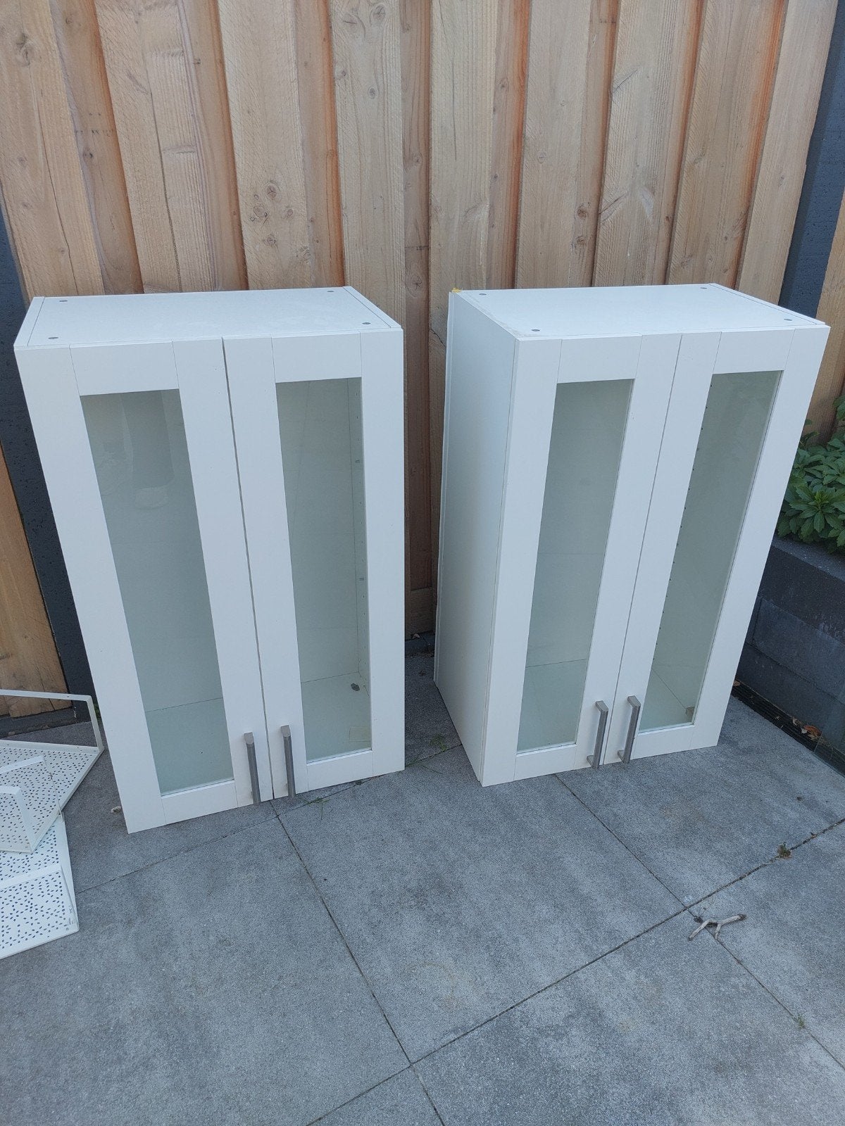 GRATIS Ikea Saveland keuken bovenkasten met glas, Ophalen, Gebruikt