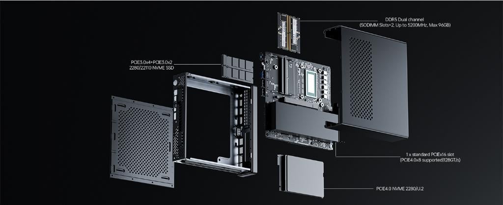 Minisforum MS-01-S1260, Intel Core i5-12600H, Barebone, Minisforum, Ophalen of Verzenden, Zo goed als nieuw, SSD