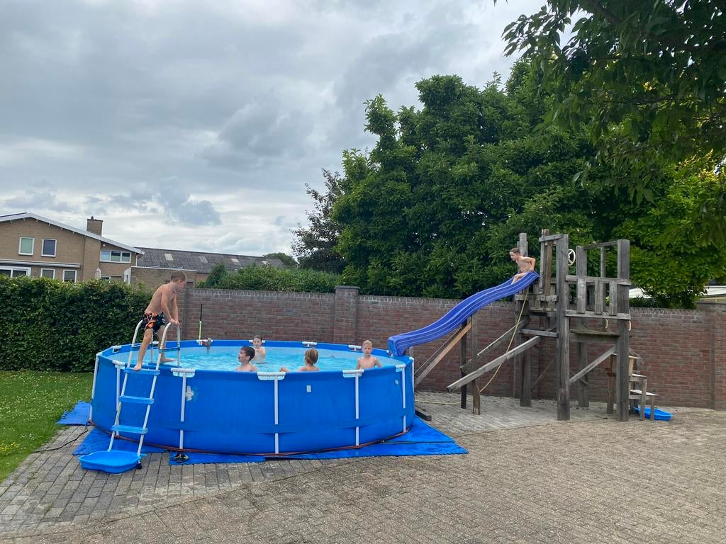 Zwembad 420 x 90cm hoog, Tuin en Terras, Ophalen, 200 tot 300 cm, Zo goed als nieuw, Rechthoekig