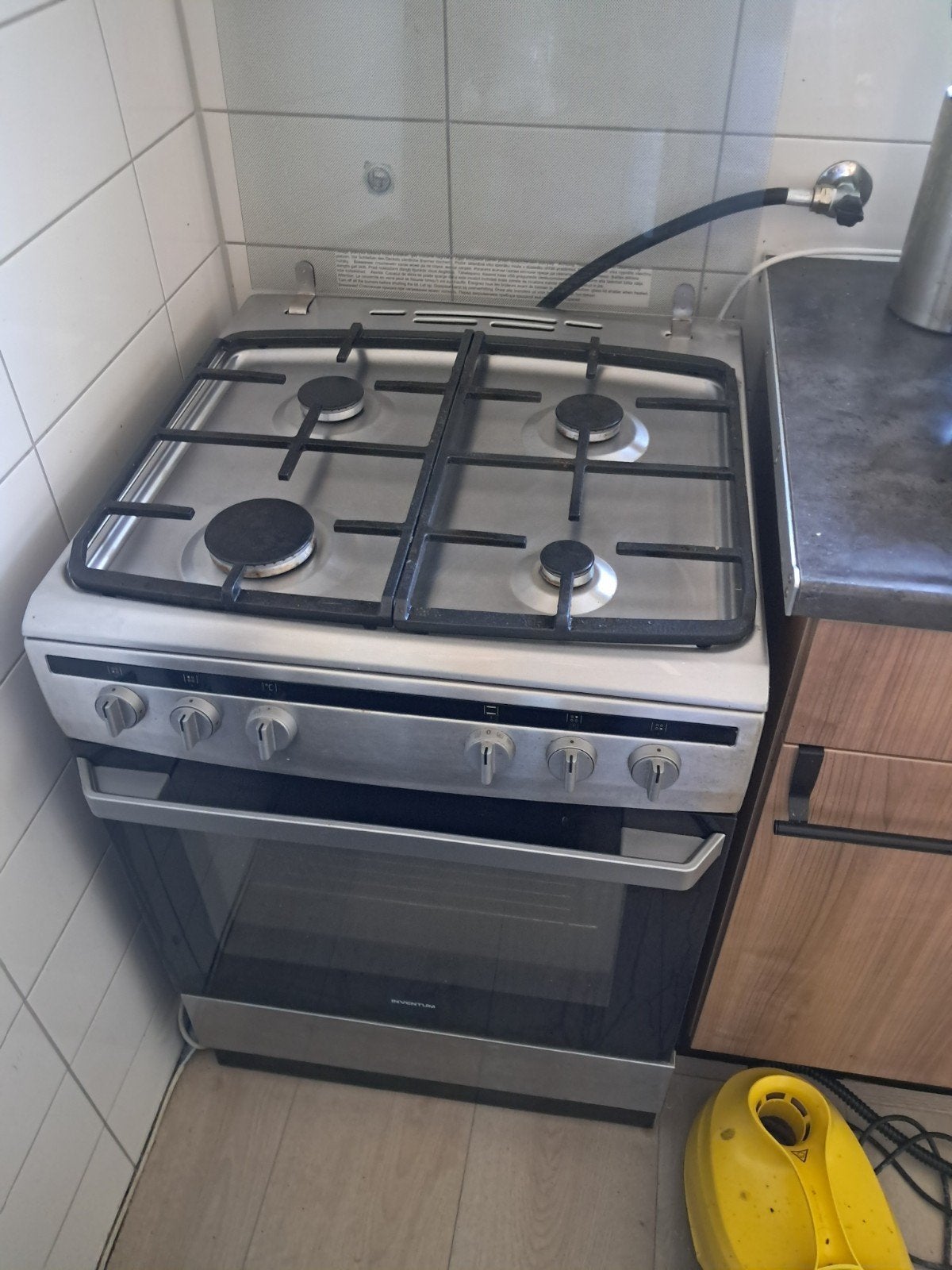 Inventum Vrijstaand Gasfornuis met Oven, Ophalen, Gebruikt, 4 kookzones, Gas