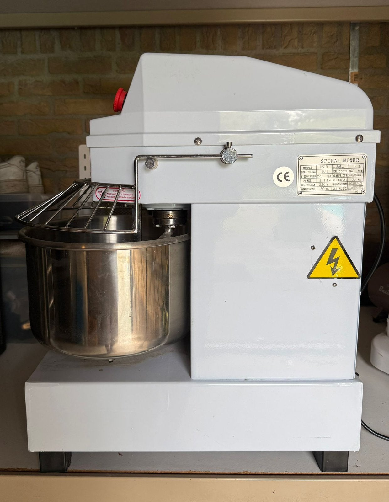Professionele spiraal/deegmixer 10L– 5 kg – 220V – ETON HS10, Zakelijke goederen, Ophalen, Gebruikt, Bakkerij en Slagerij