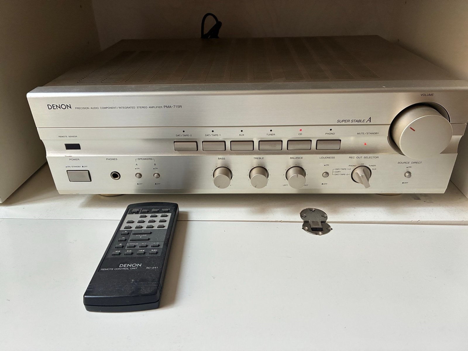 Denon PMA-715R Stereo Versterker met Afstandsbediening, Audio, Tv en Foto, Denon, Ophalen of Verzenden, Zo goed als nieuw, 60 tot 120 watt