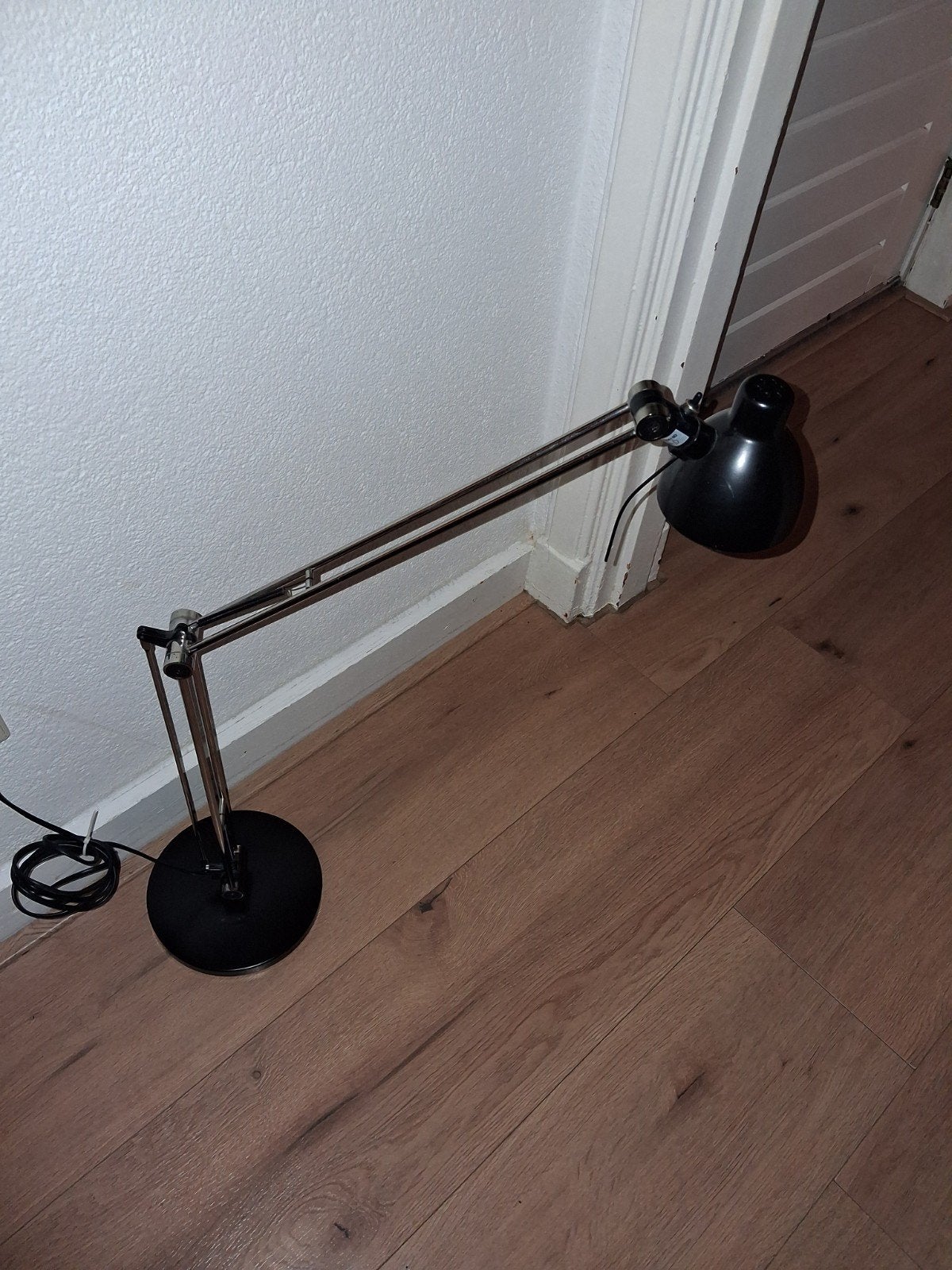 Vintage jaren '80 IKEA bureaulamp - Zwart/Chroom, Ophalen of Verzenden