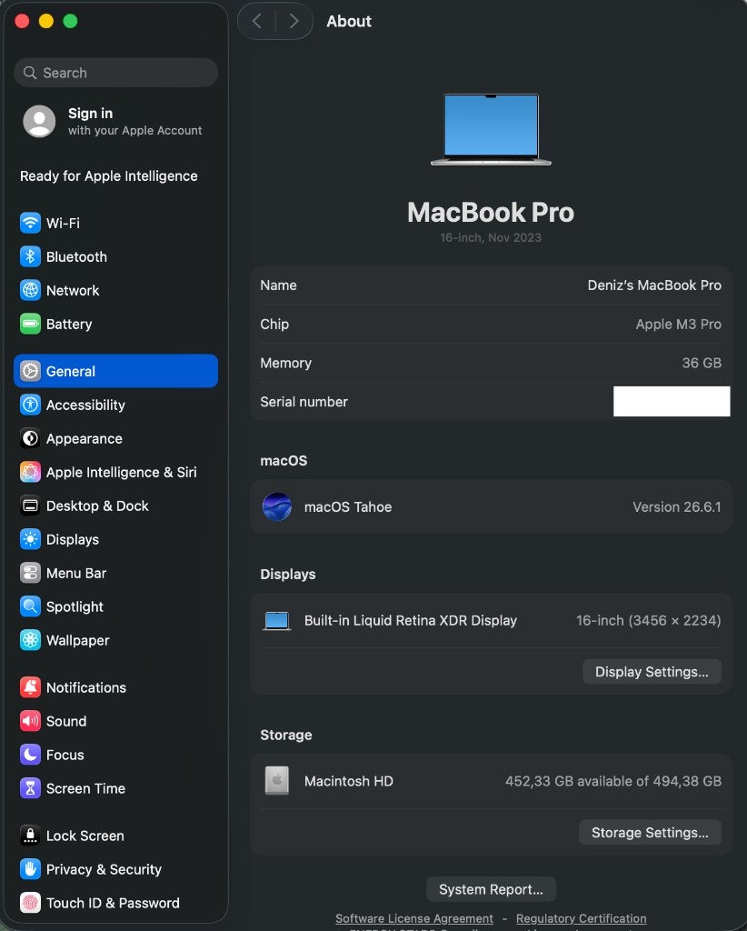 Foto 5 van MacBook Pro 16" M3 Pro 36GB 512GB - 100% Battery - 29 Cycles