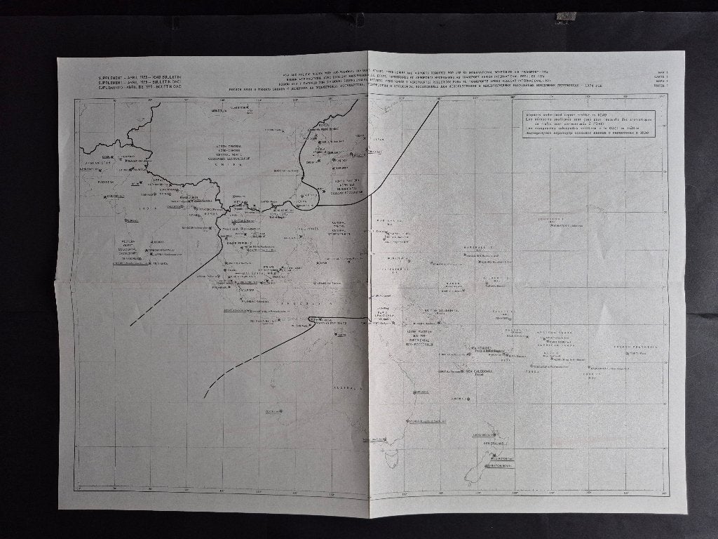 ICAO Bulletin uit 1975 Asia and Pacific Region (N242), Verzamelen, Luchtvaart en Vliegtuigspotten, Ophalen of Verzenden, Gebruikt