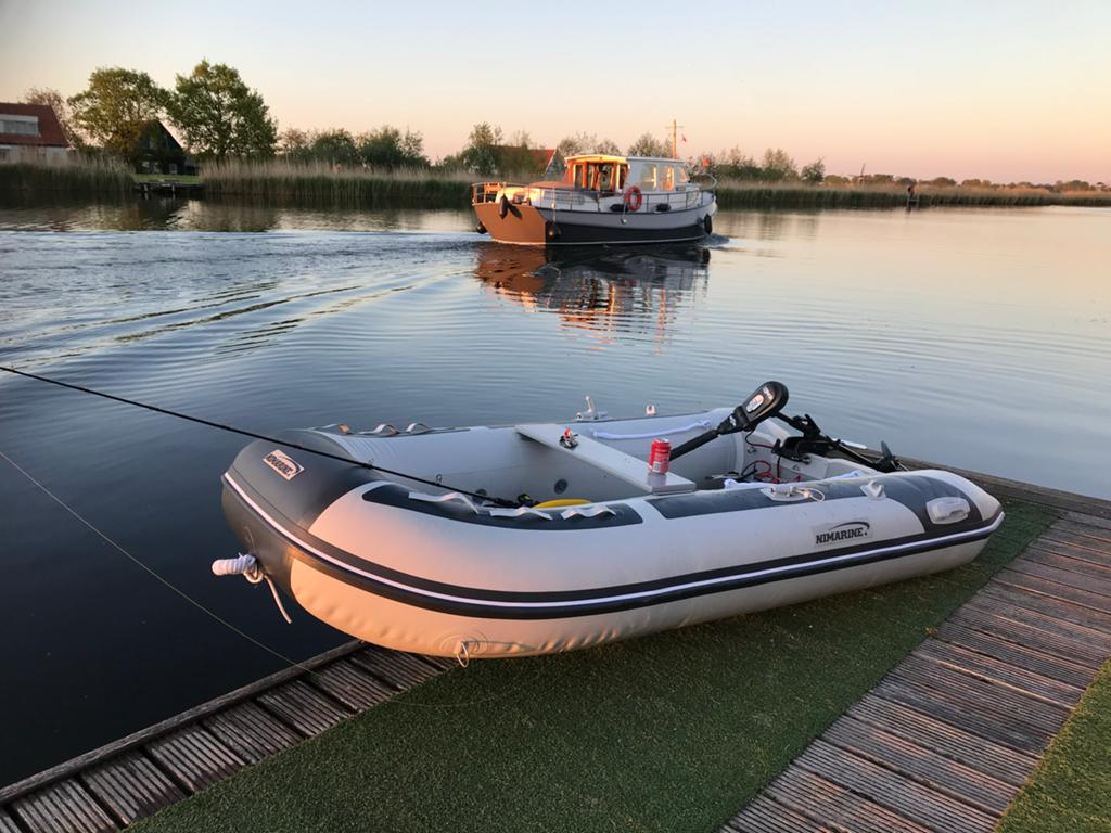 Nimarine Rubber boot incl haswing 60lbs electromotor, Ophalen, Aluminium, Gebruikt, Elektrisch