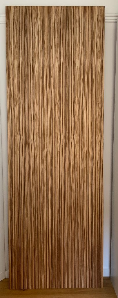 mdf plaat zebrano fineer, Ophalen, Zo goed als nieuw, Overige materialen, 20 tot 50 mm