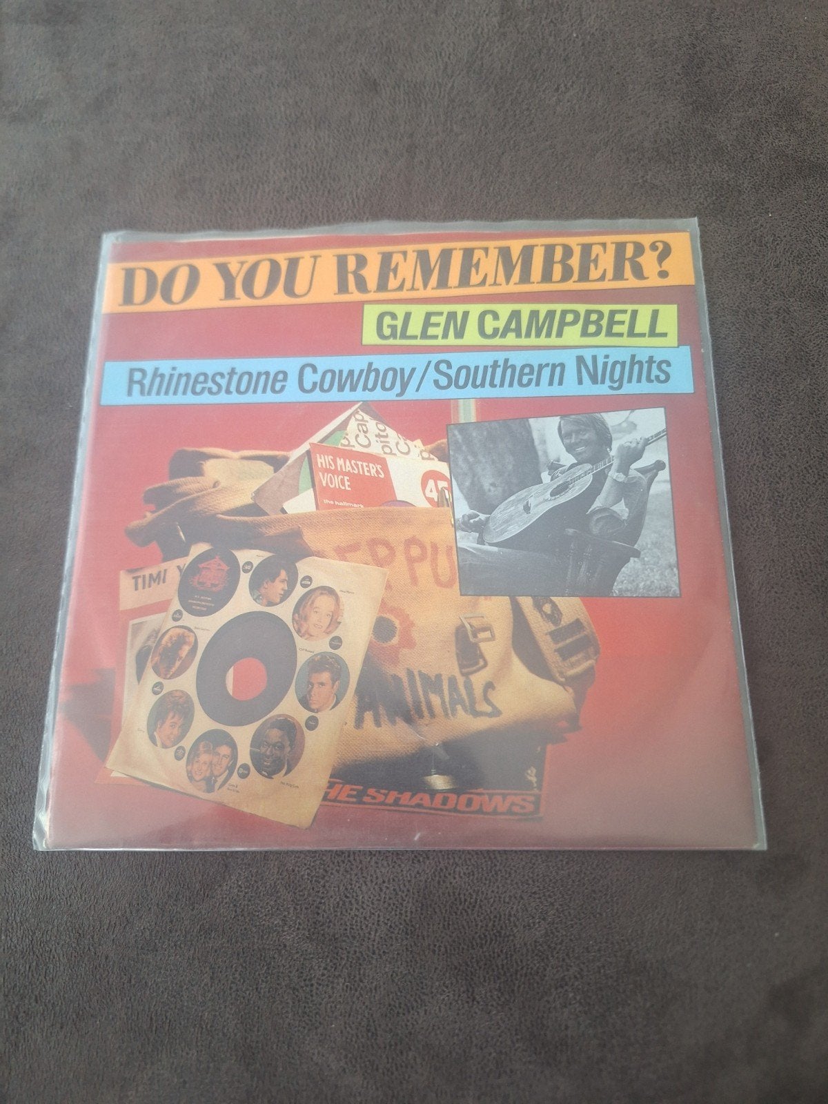 glen campbell rhinestone cowboy dubbel hit, Cd's en Dvd's, Vinyl Singles, Ophalen of Verzenden, Gebruikt, Pop