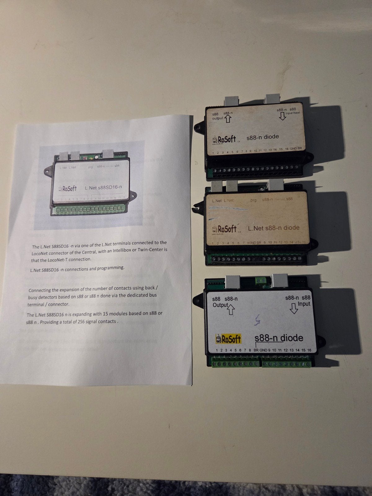 RoSoft s88-n diode modules voor modelspoor (3 stuks), Overige merken, Gelijkstroom of Wisselstroom, Overige typen, Ophalen of Verzenden