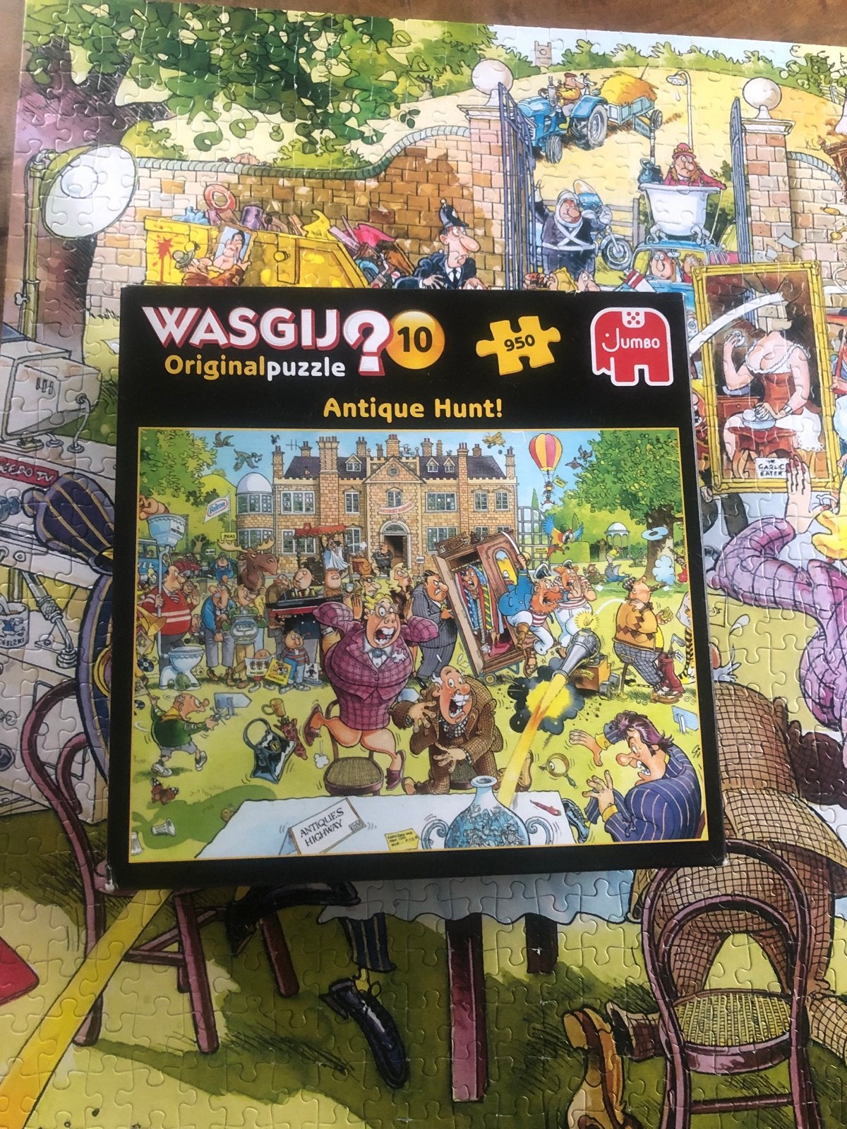 Wasgij Original 10 - Antique Hunt! 950 stukjes, Ophalen of Verzenden, 500 t/m 1500 stukjes, Zo goed als nieuw, Legpuzzel