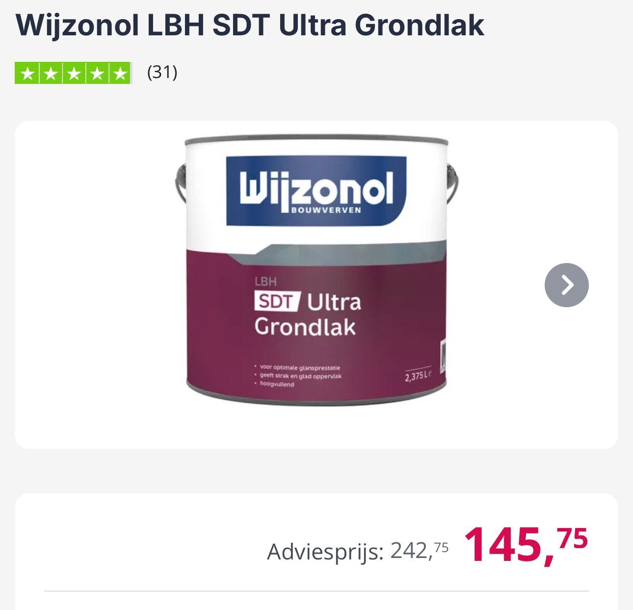 Ultra grondlak wijzonol 9010, Ophalen, Gebruikt, Wit
