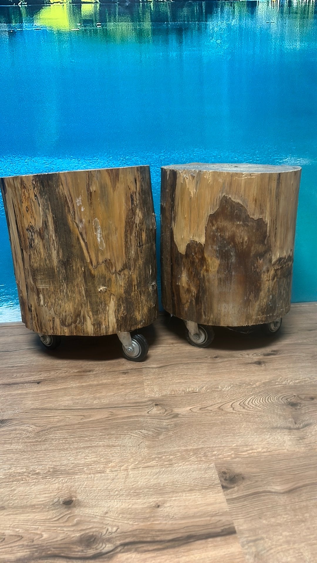 Boomstamtafel / bijzettafel, Huis en Inrichting, Tafels | Bijzettafels, Ophalen, Minder dan 45 cm, Minder dan 55 cm, Rond