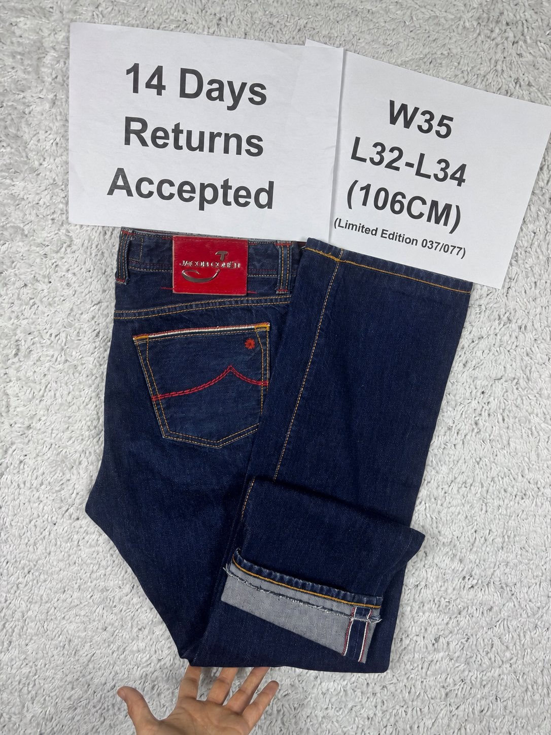 Jacob Cohën J620 Eduard Limited Selvedge Jeans W35 2802, W36 - W38 (confectie 52/54), Zo goed als nieuw, U, H