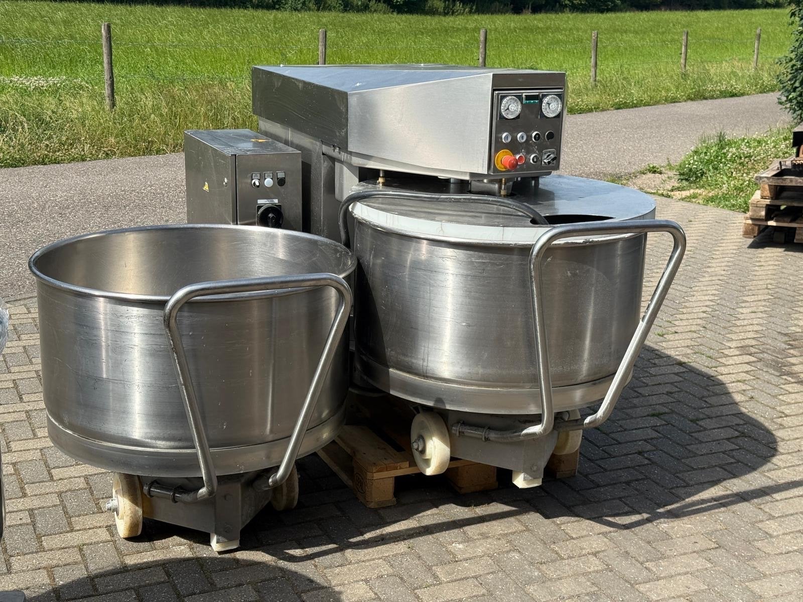 Kemper President SP 125 RVS spiraalkneder met 2 kuipen, Ophalen of Verzenden, Gebruikt
