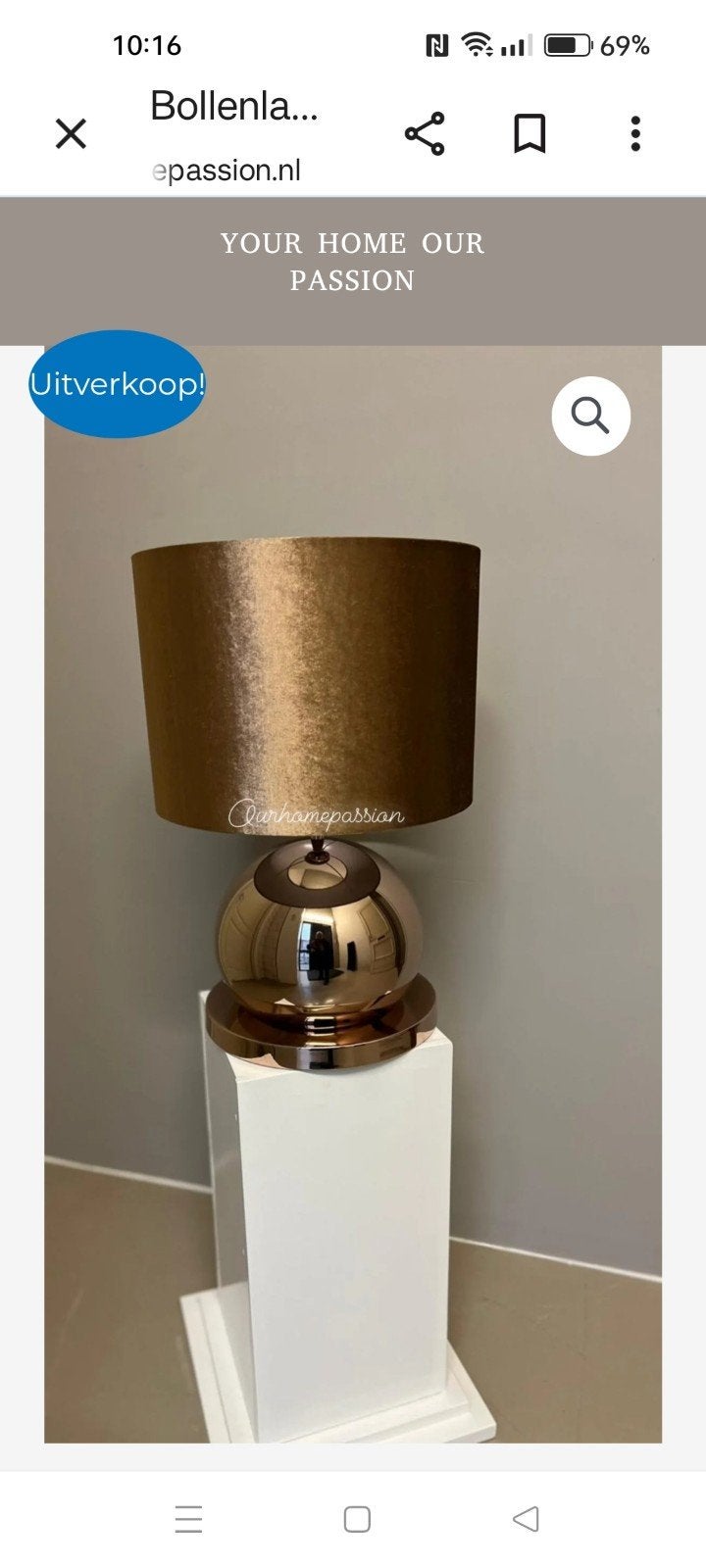 Moderne lamp met bruine Kap, Ophalen of Verzenden, Met kap, Modern, Bruin