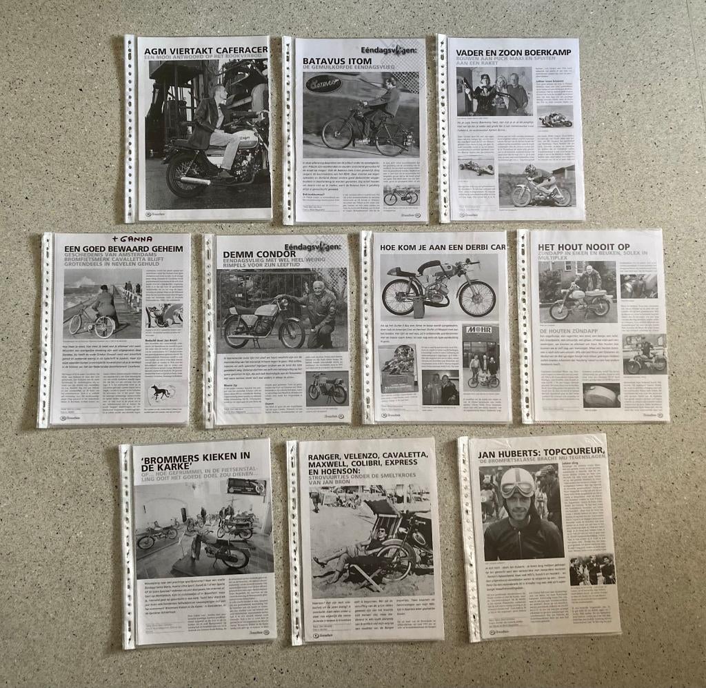 Unieke Map met veel documentatie diverse brommers set 1, Fietsen en Brommers, Handleidingen en Instructieboekjes, Verzenden, Zo goed als nieuw