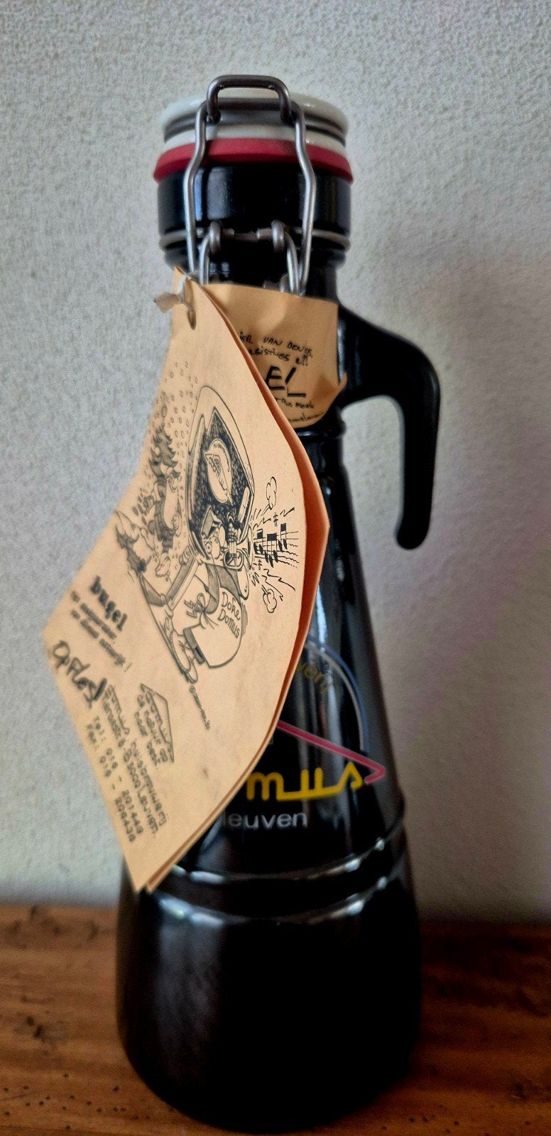 1 ltr fles Domus Eindejaars bier brouwerij  Domus in Leuven, Ophalen of Verzenden, Zo goed als nieuw, Flesje(s), Overige merken