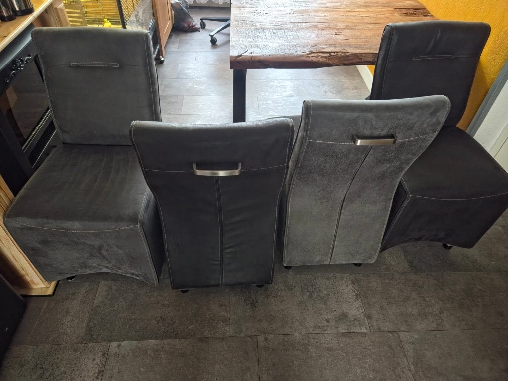 eetkamerstoelen, Ophalen, Leer, Zo goed als nieuw, Vier