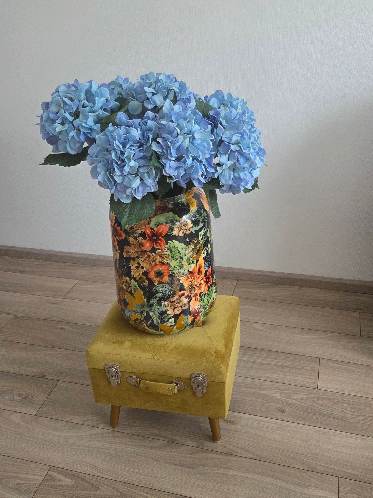 Prachtige kunstbloemen, Zijde, Ophalen of Verzenden, Nieuw, Blauw