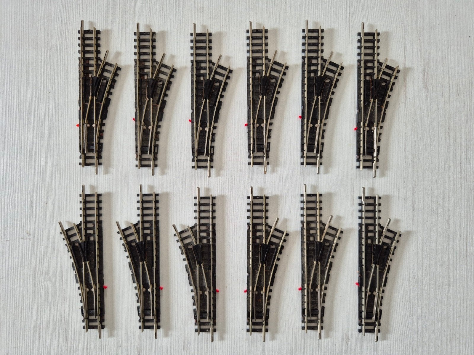 Minitrix wissels 4961/4963, Gebruikt, Gelijkstroom, Trix, Rails