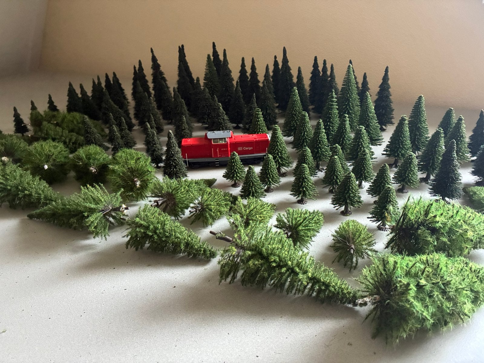 Groot assortiment sparren schaal HO (100+), Ophalen of Verzenden, Gebruikt, 1:50 of kleiner, Diorama