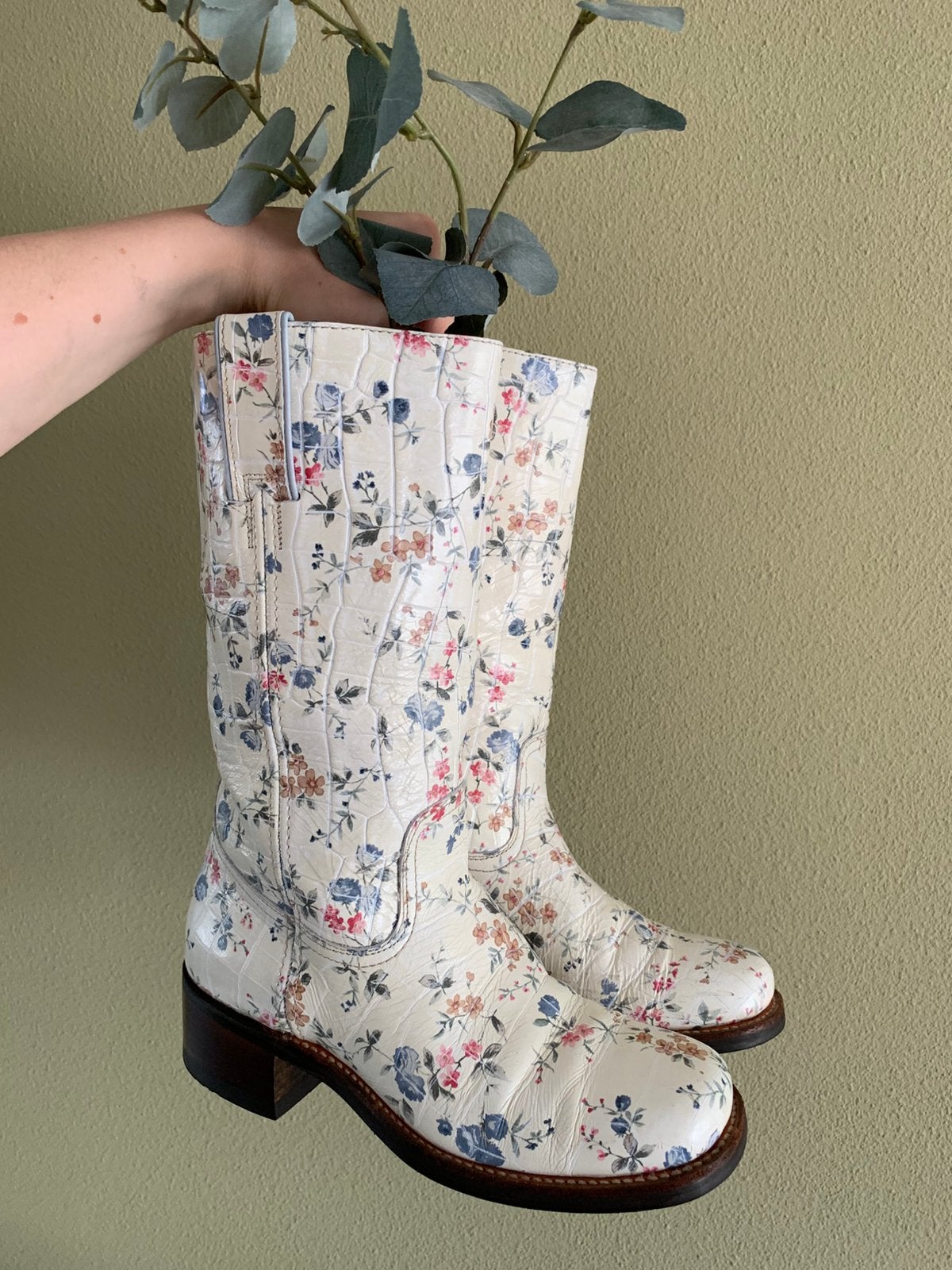 Sancho campus flowerboots 38 western boots laarzen, Hoge laarzen, -, Wit, -