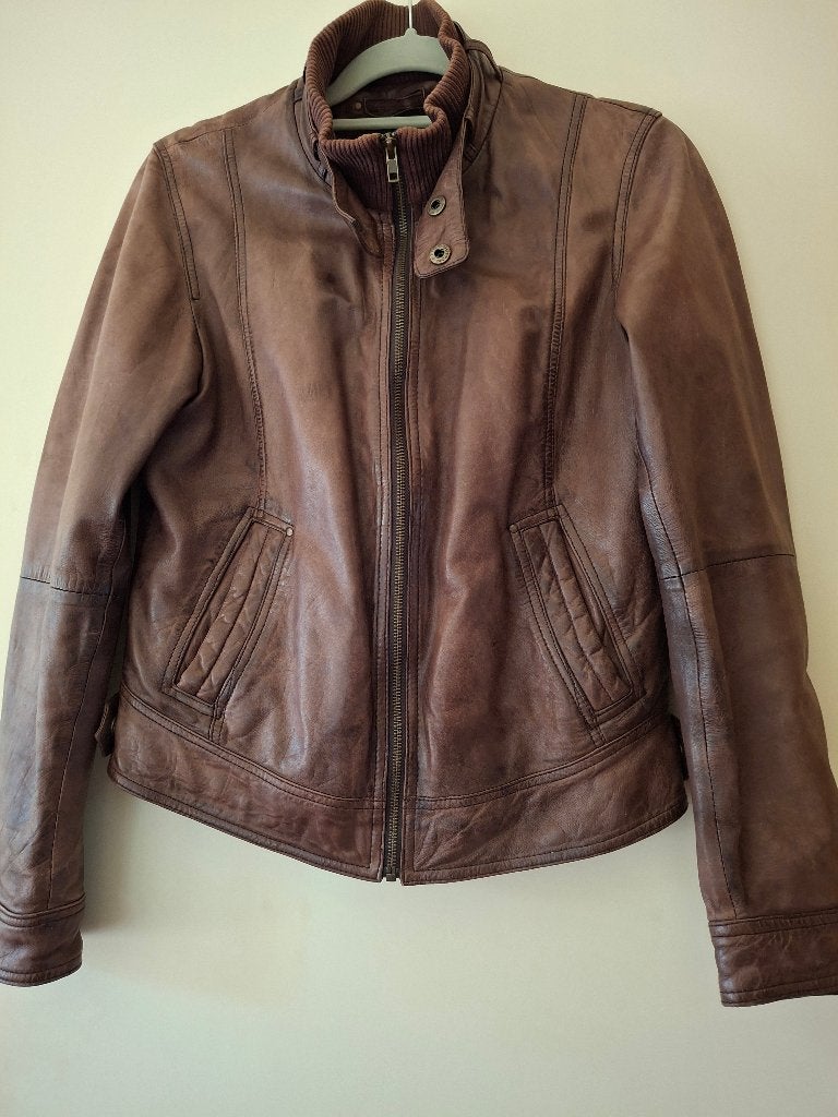 Leren jack van Arma, Kleding | Dames, Ophalen of Verzenden, Gedragen, Maat 38/40 (M), Bruin