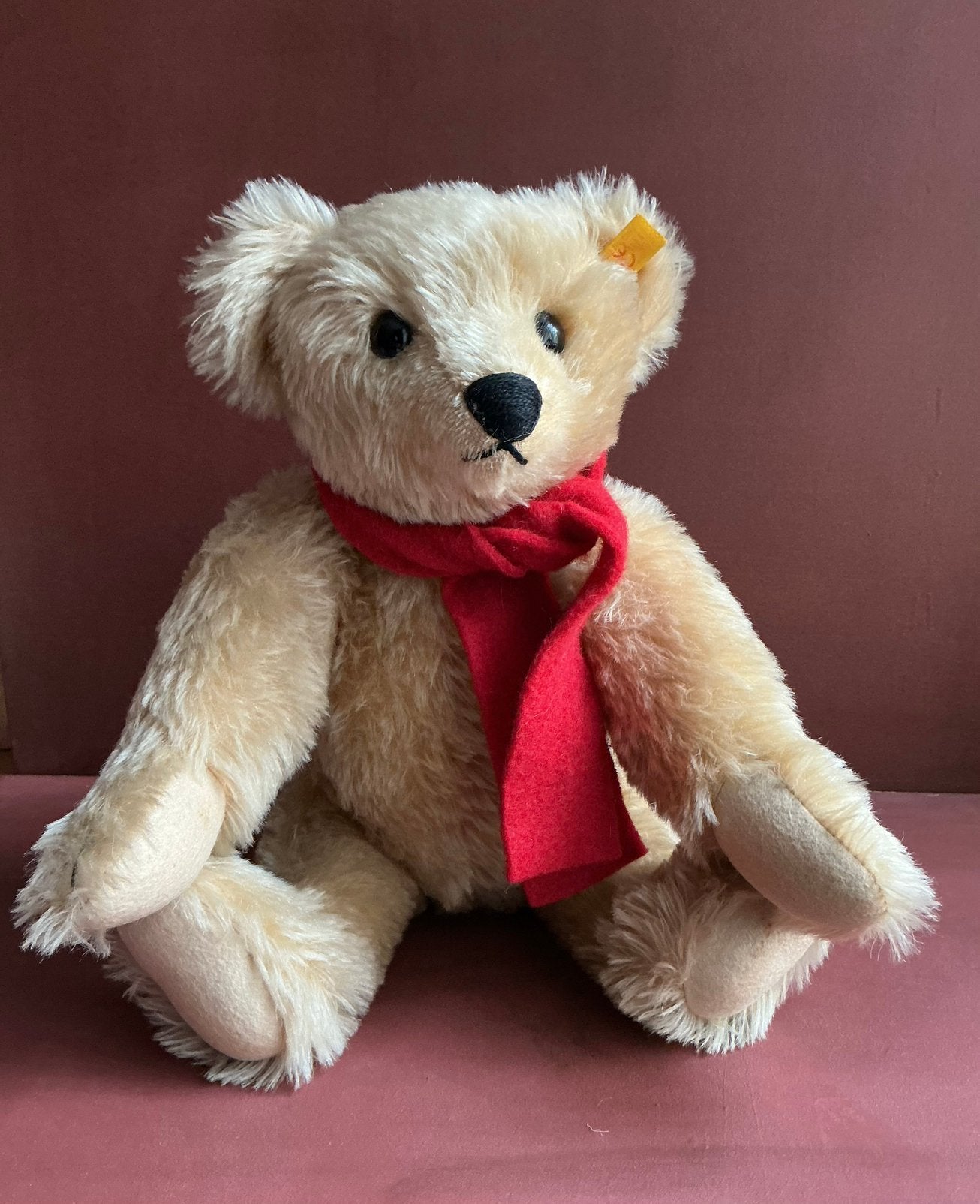 Blonde Steiff Beer 43 cm., Verzamelen, Beren en Cherished Teddies, Ophalen of Verzenden, Zo goed als nieuw, Stoffen beer, Steiff