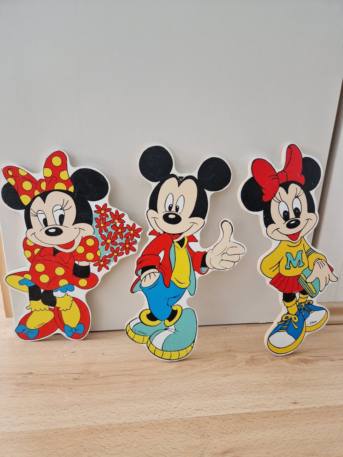vintage retro disney wanddecoratie mickey minnie mouse kind, Ophalen of Verzenden, Zo goed als nieuw