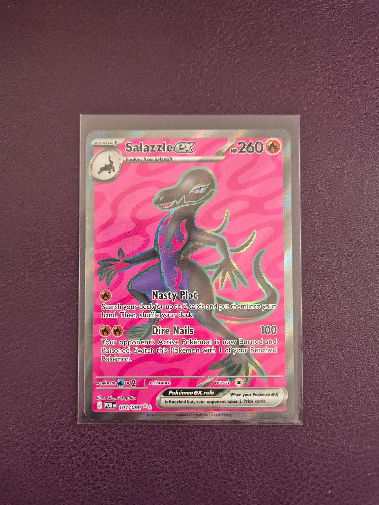 Pokémon Perfect Order: Salazzle ex (POR101) - NM, Ophalen of Verzenden, Zo goed als nieuw, Losse kaart, Foil