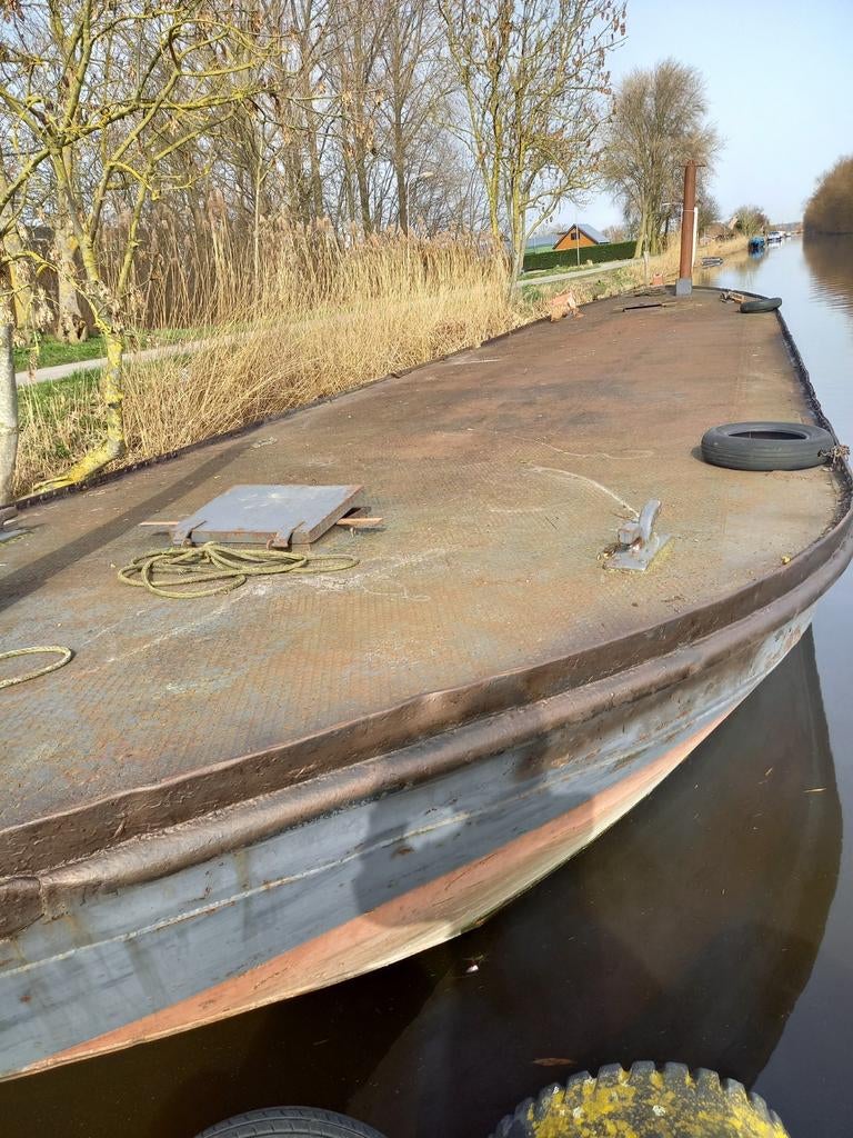 Dekschuit Werkbootje 5m ponton16m te huur, Ophalen of Verzenden