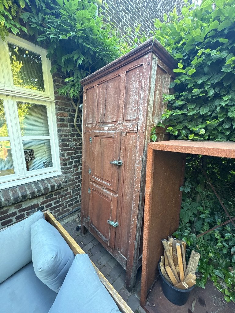 GRATIS: Antieken massief houten koelkast, Antiek en Kunst, Ophalen