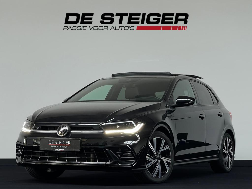 Volkswagen Polo 1.0 TSI DSG 3 x R-Line | Pano | Keyless BOMV, Gebruikt, Zwart, Met garantie (alle), 1104 kg