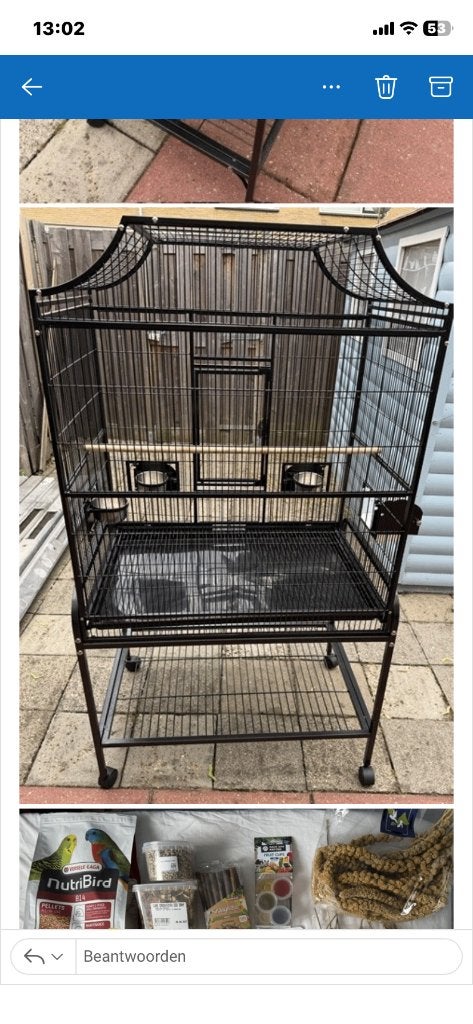 Nieuwe vogel kooi, Dieren en Toebehoren, Ophalen, Nieuw, Metaal, Vogelkooi