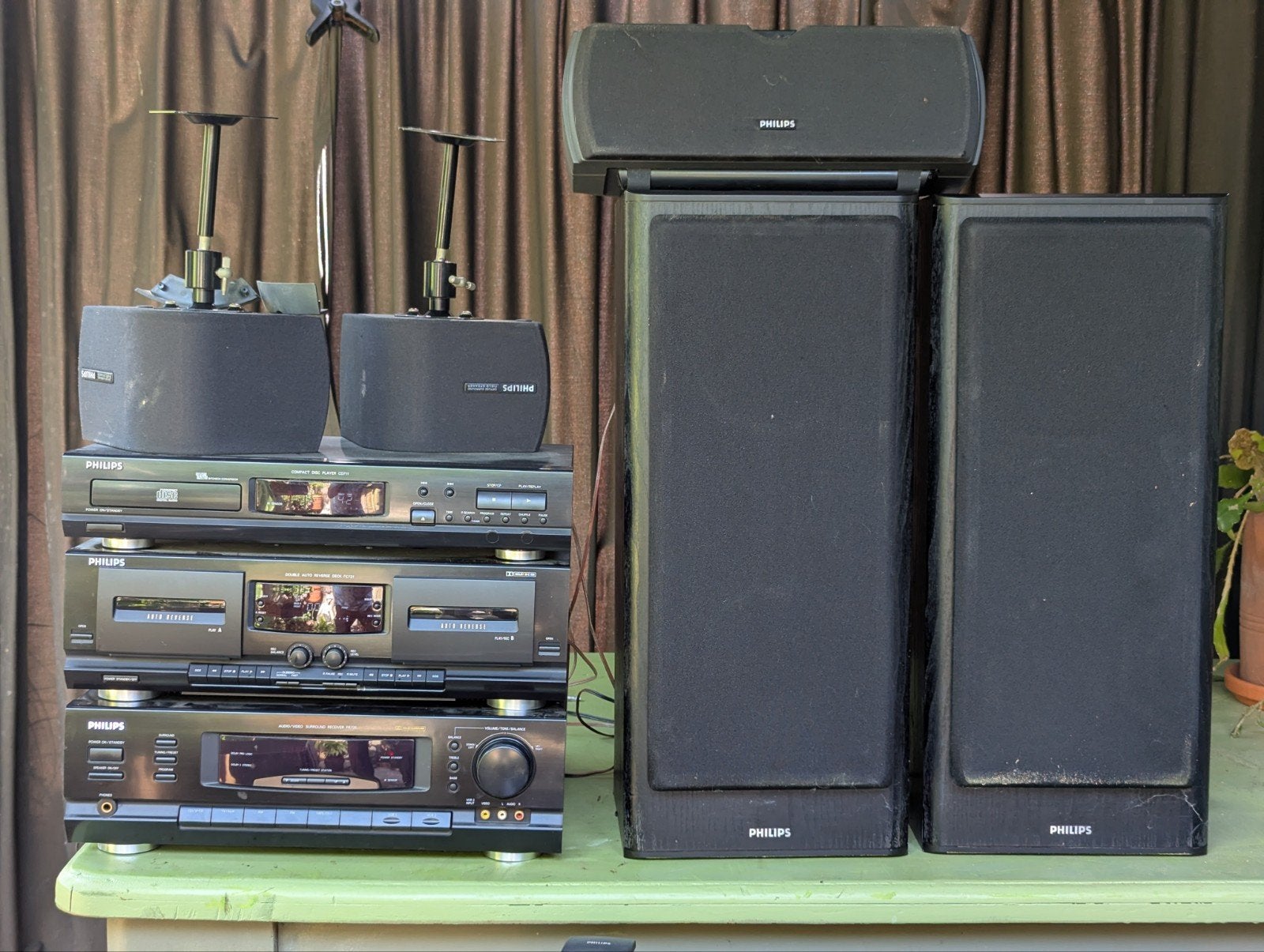 Phillips geluidsinstallatie uit de midden jaren 90, Audio, Tv en Foto, Ophalen, Philips, Gebruikt, Cassettedeck
