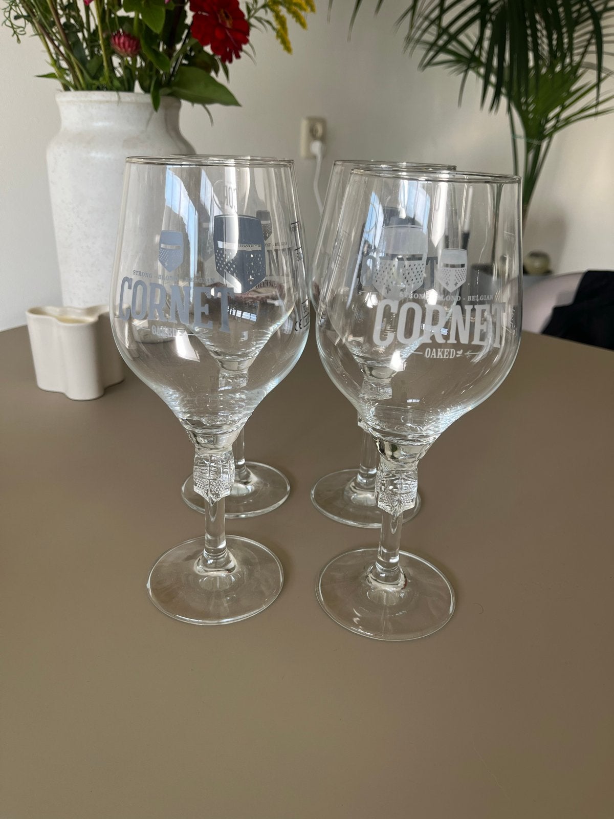 4 Cornet Oaked bierglazen, Ophalen, Zo goed als nieuw