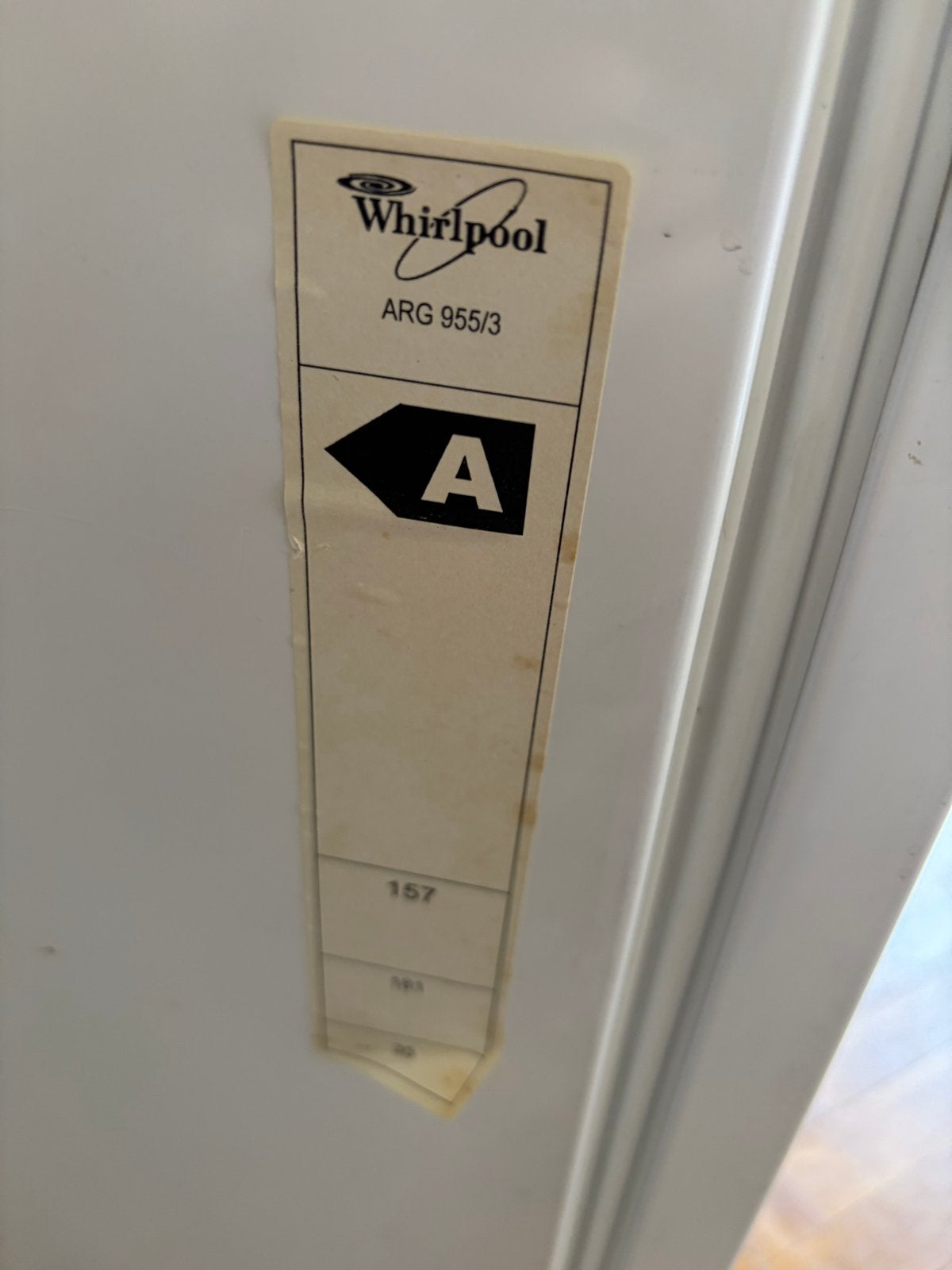 Whirlpool ARG 955/3 Inbouw Koelkast - Energieklasse A, Witgoed en Apparatuur, Koelkasten en IJskasten, 85 tot 120 cm, 150 tot 200 liter