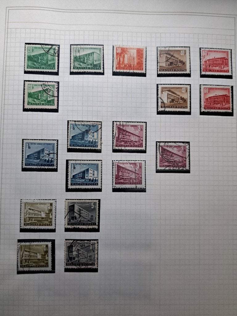 HONGARIJE postzegels 1951 en 1952 zie foto, Ophalen of Verzenden