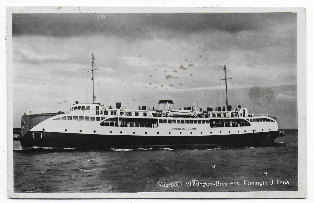Veerboot Vlissingen Breskens Oude Ansichtkaart (B6436 ), Ophalen of Verzenden, 1960 tot 1980, Gelopen, Zeeland