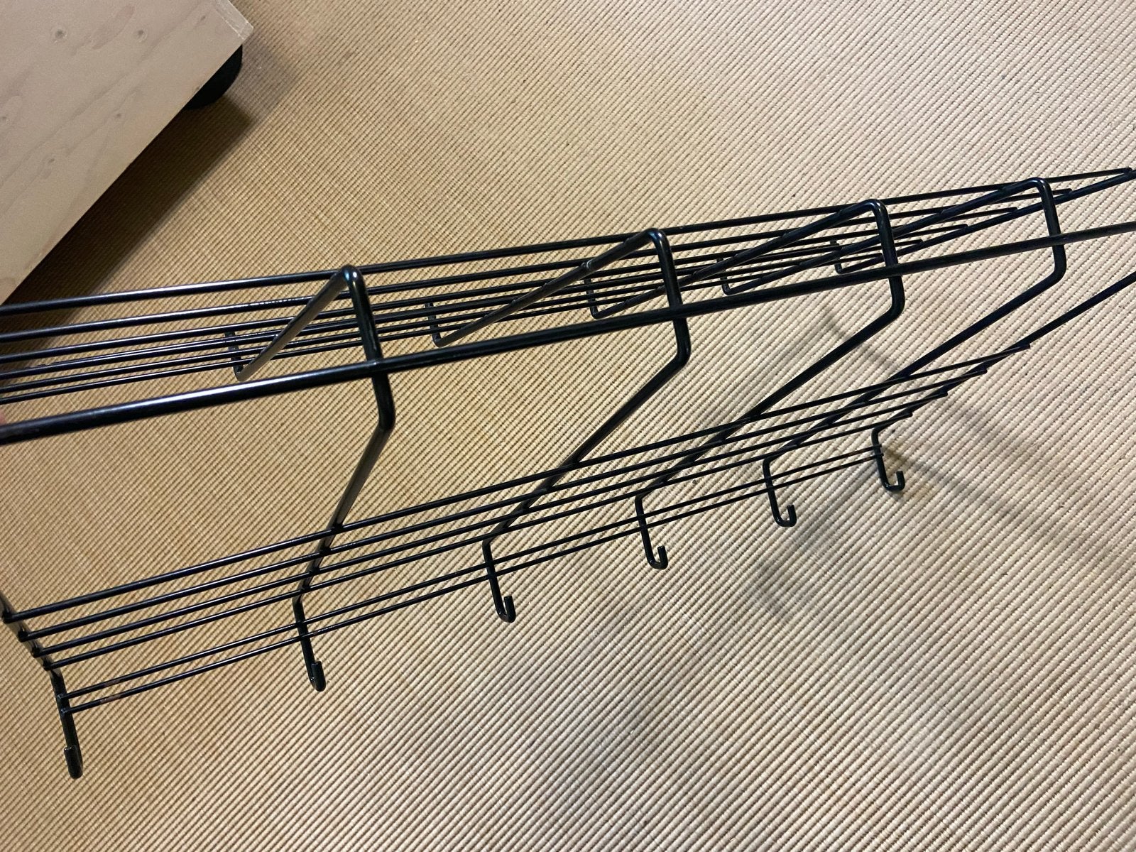 Vintage Ikea Ankare kapstok - Zwart metaal, Wandkapstok, Gebruikt, Ophalen of Verzenden, Minder dan 100 cm
