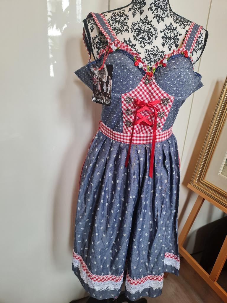 Moi Jurk Dirndl van "Stockerpoint" Maat 34 Maat XS, Kleding | Dames, Jurken, Ophalen, Blauw, Zo goed als nieuw, Maat 34 (XS) of kleiner