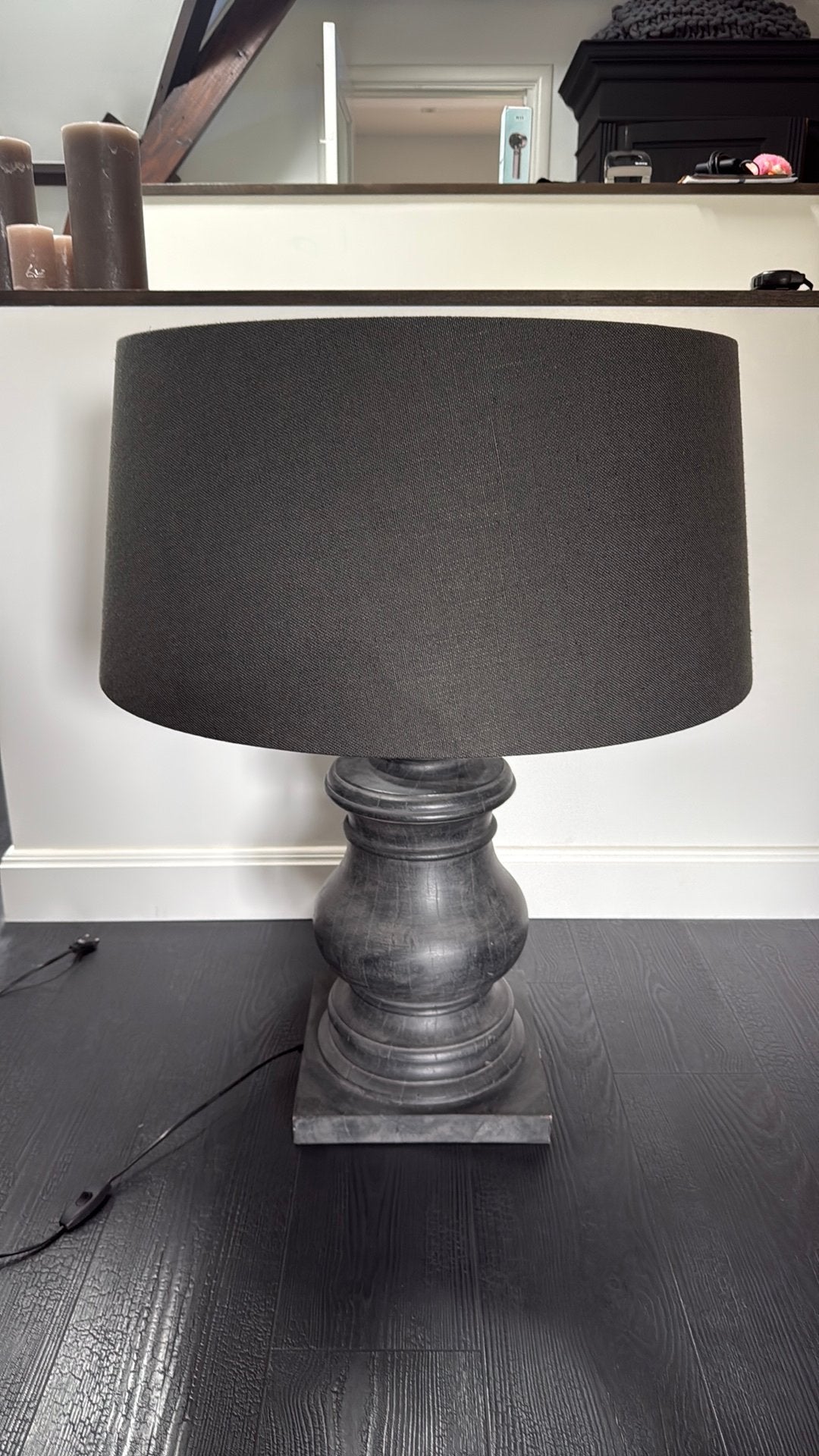Lamp | stoer en sober, Huis en Inrichting, Ophalen, Overige merken, Inclusief lichtbron, Grijs